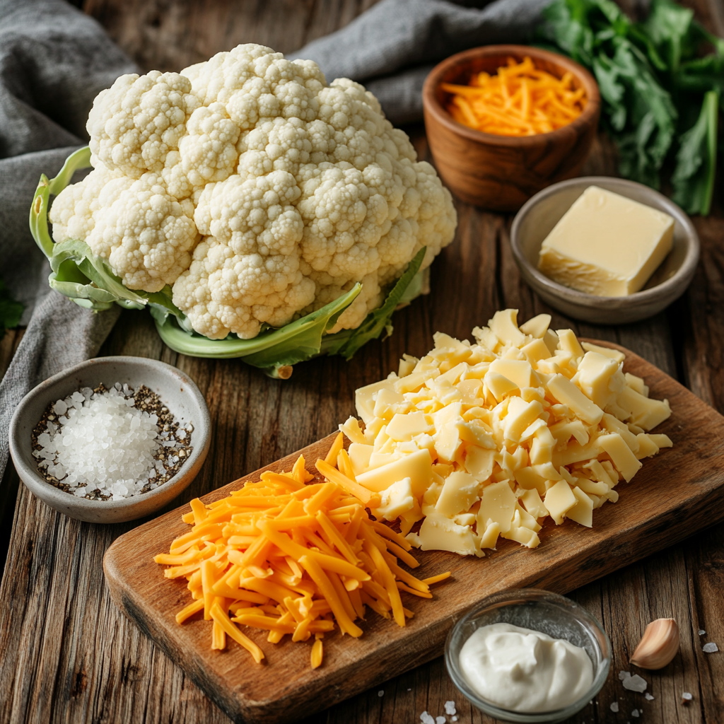 Cheesy Mashed Cauliflower ingredients