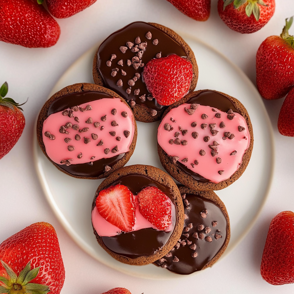 Chocolate Covered Strawberry Cookies
