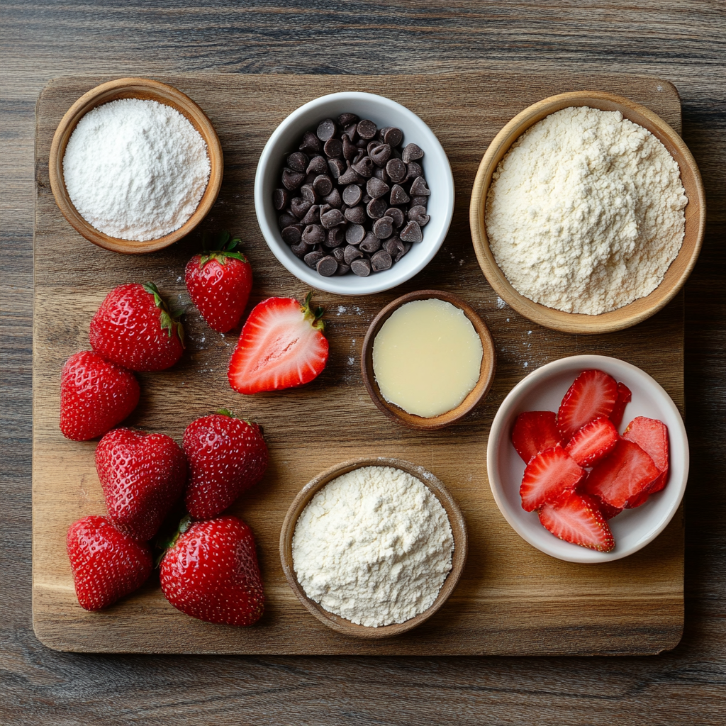 Chocolate Covered Strawberry Cookies ingredients