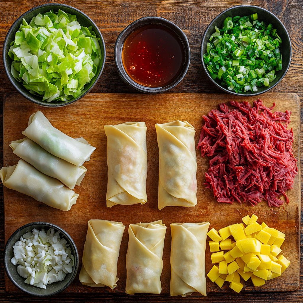 Corned Beef Egg Rolls ingredients
