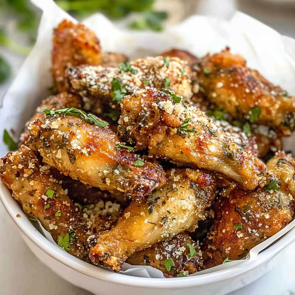 Crispy Baked Parmesan Chicken Wings