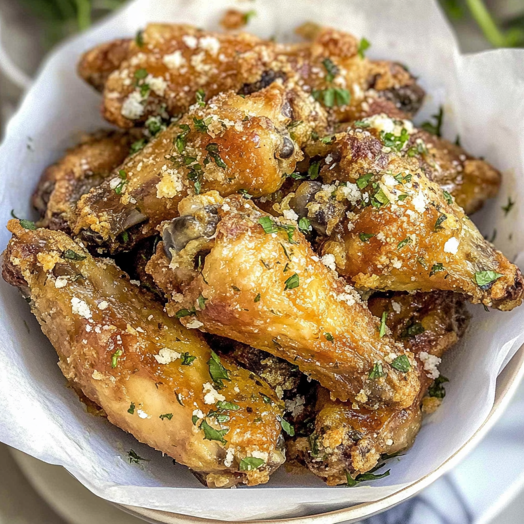 Crispy Baked Parmesan Chicken Wings
