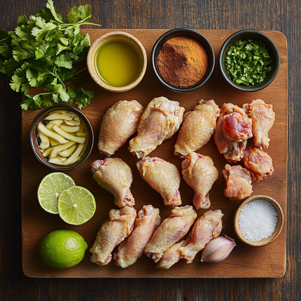 Jamaican-Style Fried Curry Chicken Wings ingredients