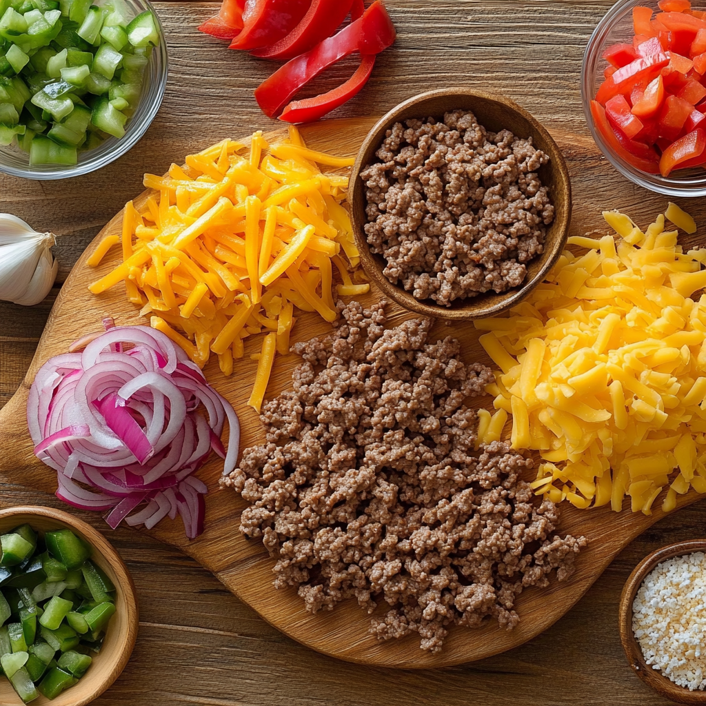 Low Carb Taco Casserole ingredients