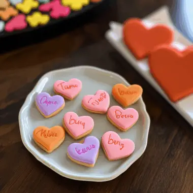 Mini Valentines Day Message Heart Sugar Cookies 1