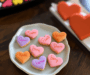 Mini Valentine’s Day Message Heart Sugar Cookies