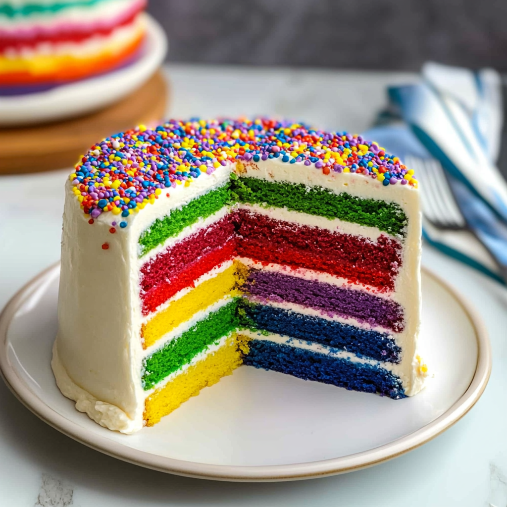 Rainbow Layer Cake 1