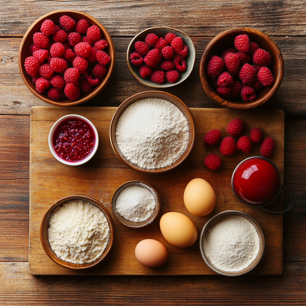 Raspberry Heart Cake ingredients