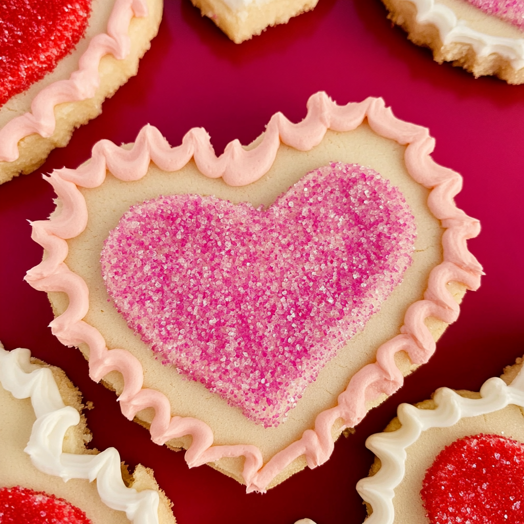 Ruffled Heart Sugar Cookies