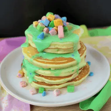 St Patricks Day Lucky Charms Pancakes 1