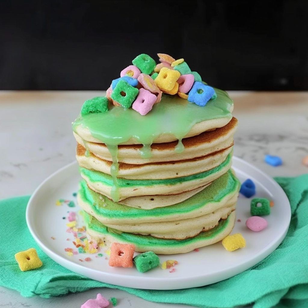 St. Patrick’s Day Lucky Charms Pancakes