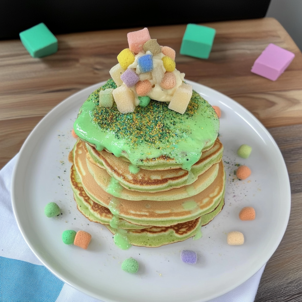 St. Patrick’s Day Lucky Charms Pancakes