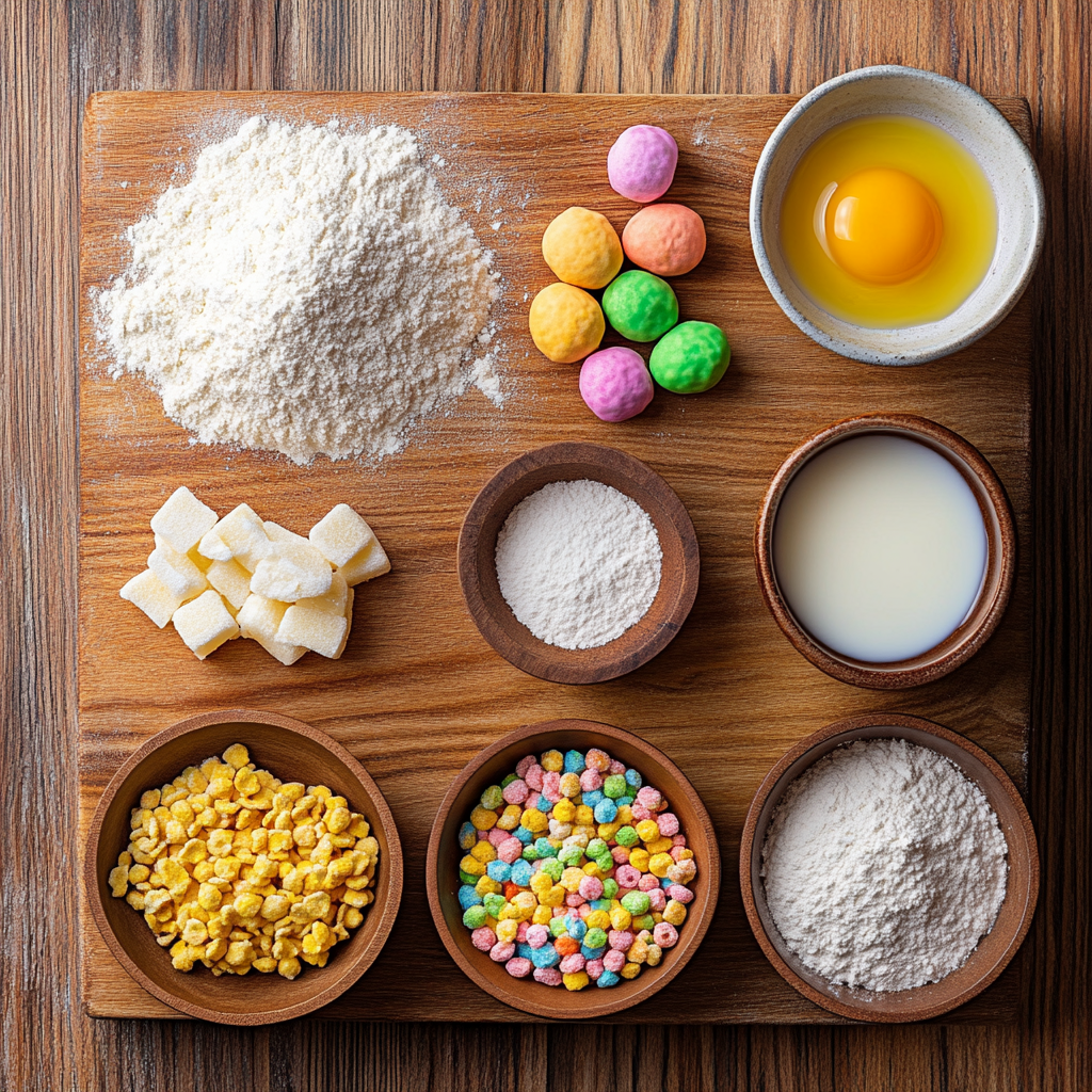 St. Patrick’s Day Lucky Charms Pancakes ingredients
