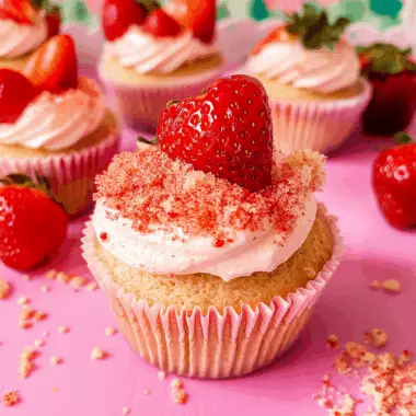 Strawberry Crunch Cupcakes 2 1