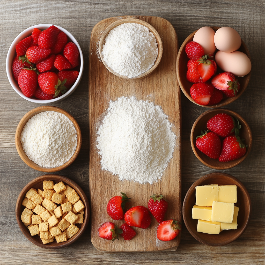 Strawberry Crunch Cupcakes ingredients