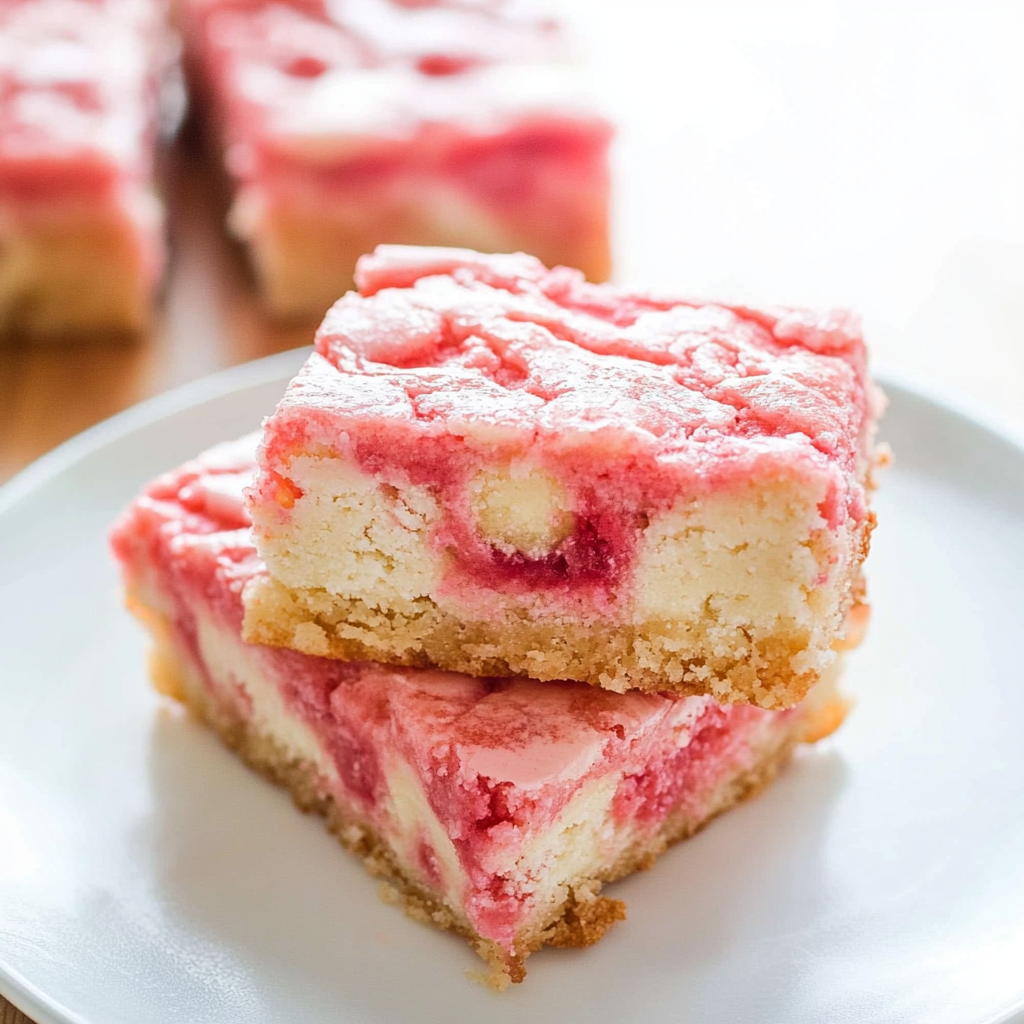 Strawberry White Chocolate Gooey Bars 1