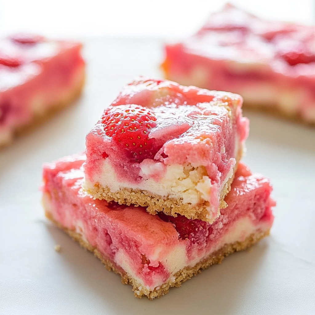 Strawberry White Chocolate Gooey Bars