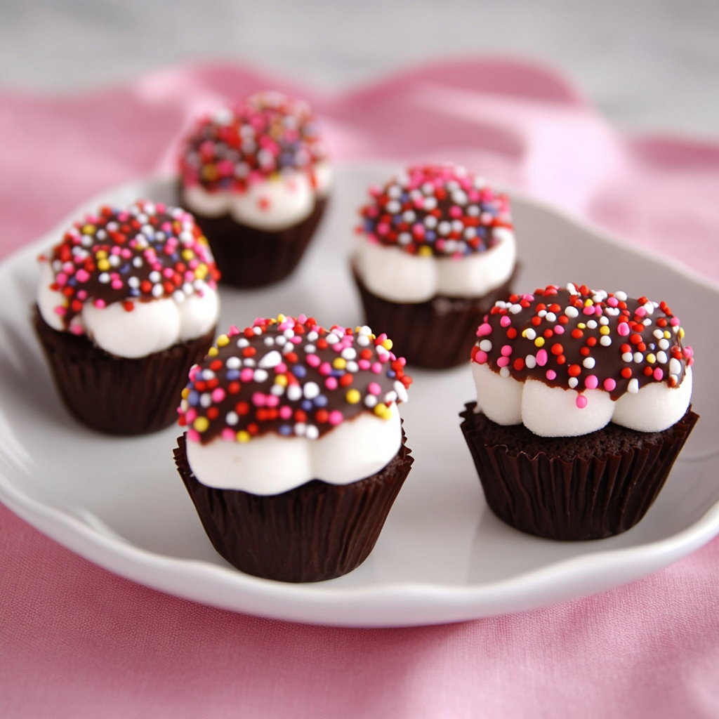 Valentine Chocolate Covered Marshmallows