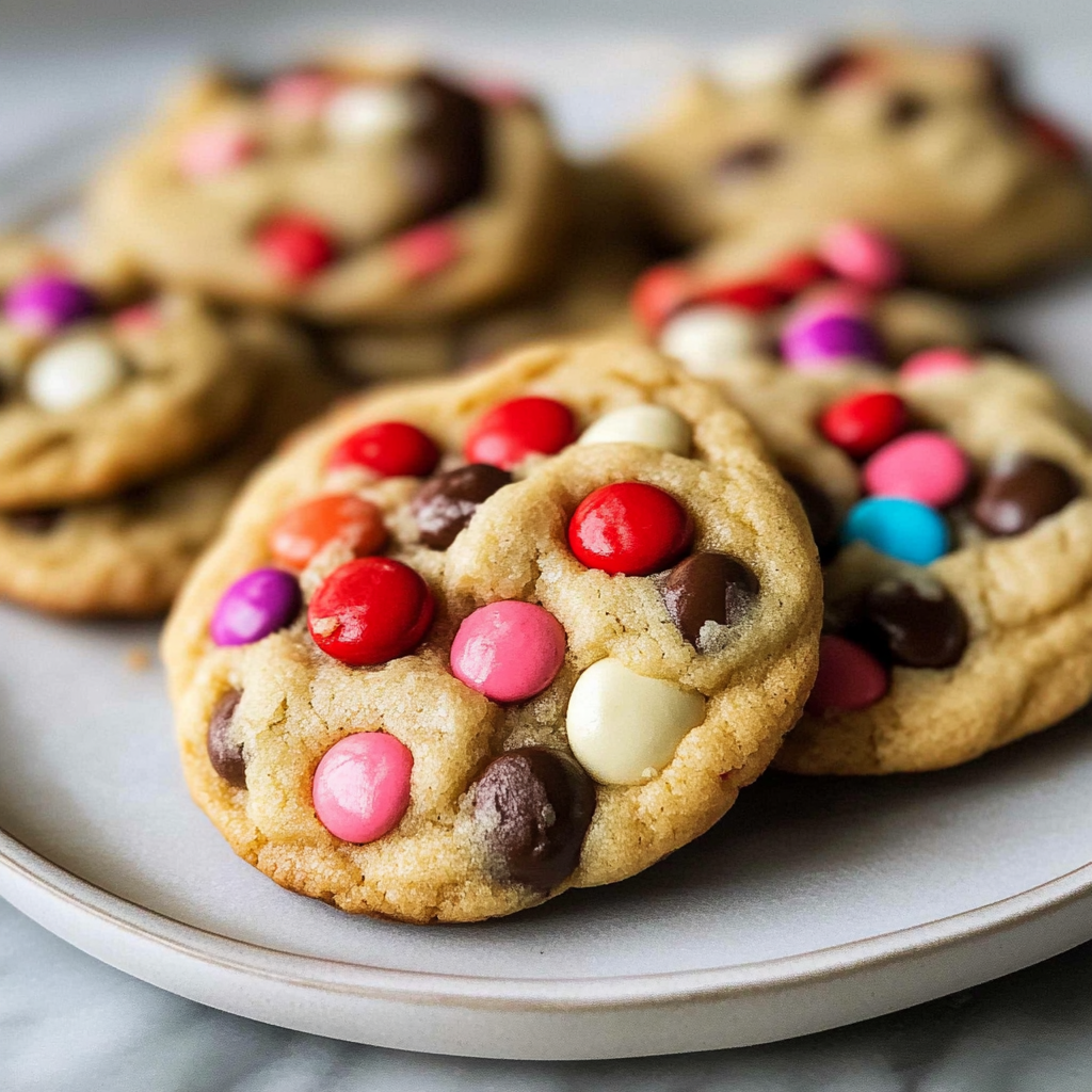 Valentine’s Day M&M Cookies