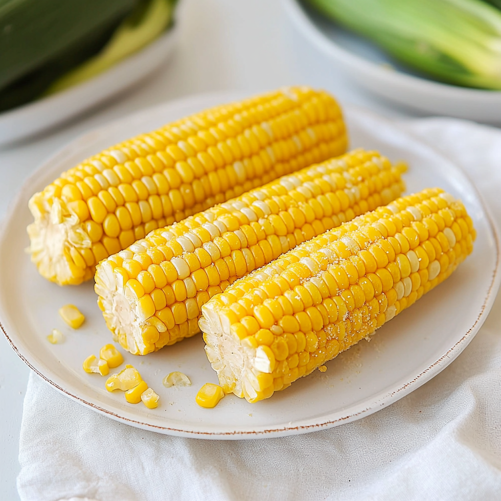 boiled corn on the cob