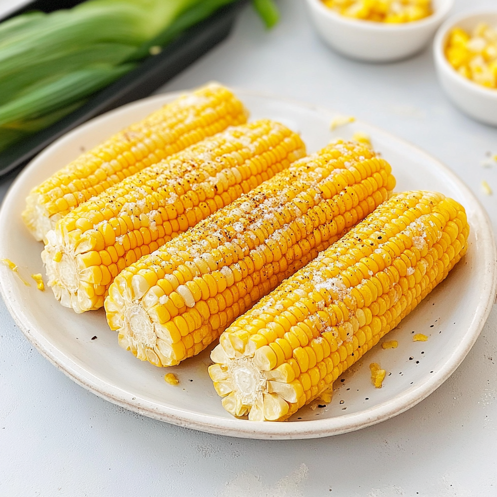 boiled corn on the cob