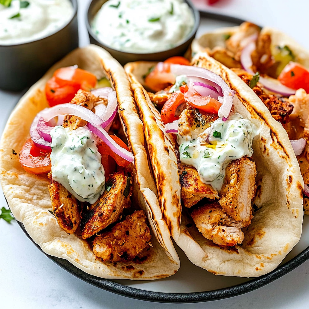 chicken gyros with tzatziki sauce 1 1