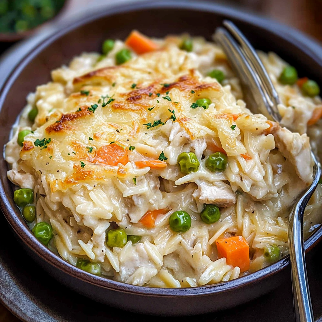 chicken pot pie orzo