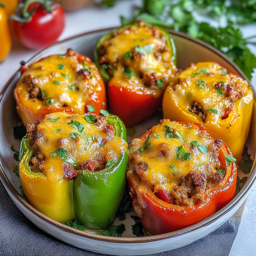 healthy stuffed bell peppers 1