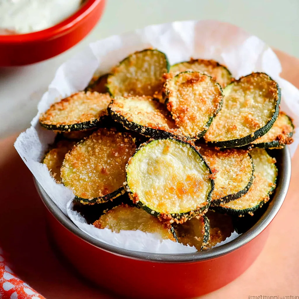 air fryer zucchini chips image 5