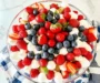 red white and blue cheesecake salad
