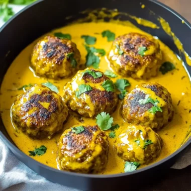 Chicken Meatballs with Coconut Curry Sauce image 1