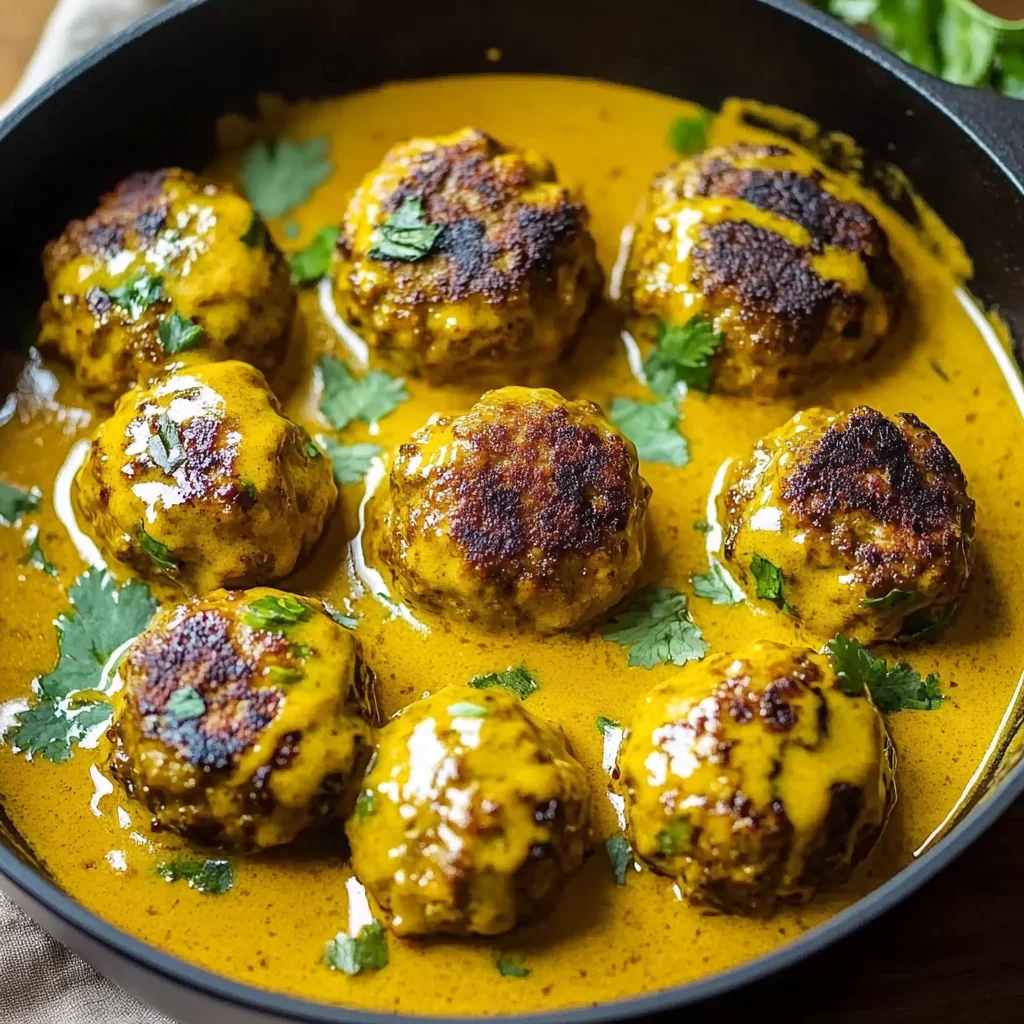 Chicken Meatballs with Coconut Curry Sauce image 5