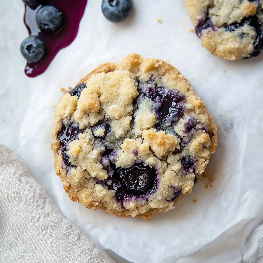 Crumbl Blueberry Muffin Cookies with Streusel image 1