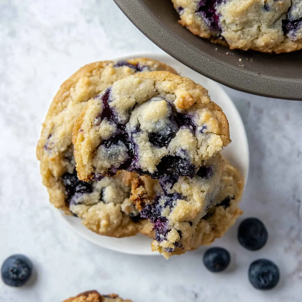 Crumbl Blueberry Muffin Cookies with Streusel image 5