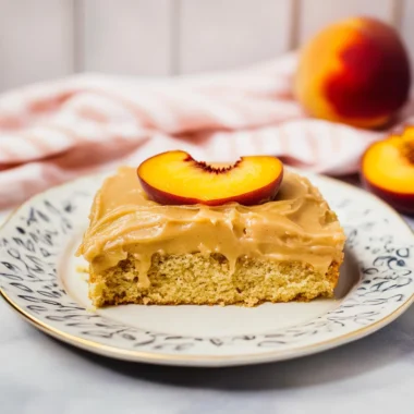 Peach Cake with Brown Sugar Frosting image 1