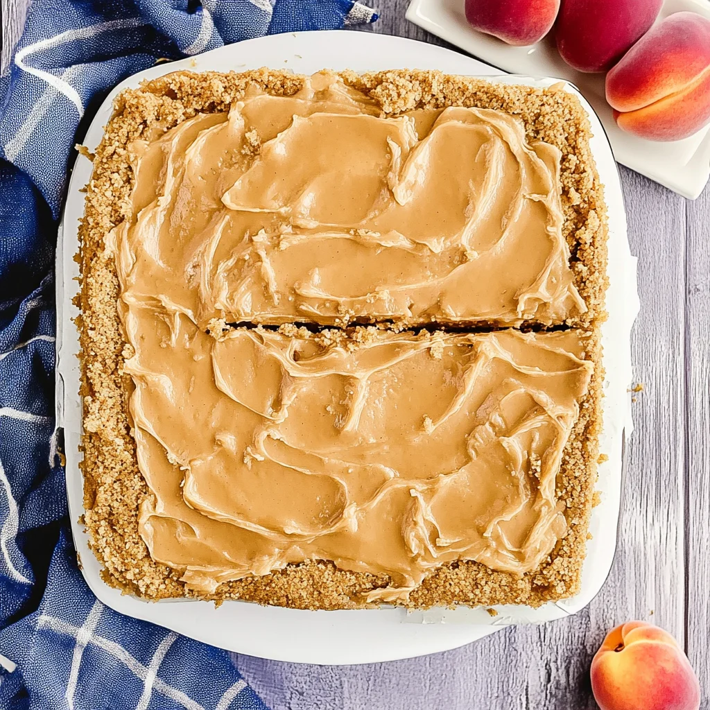Peach Cake with Brown Sugar Frosting image 5