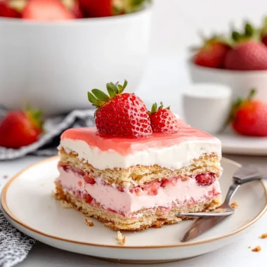 Strawberry Eclair Cake image 1