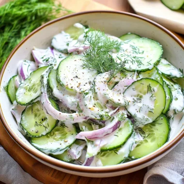 creamy cucumber salad image 1