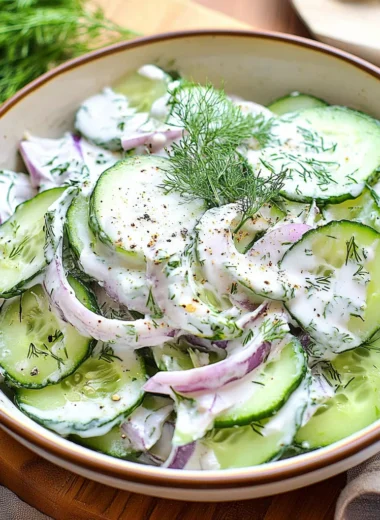 creamy cucumber salad image 1