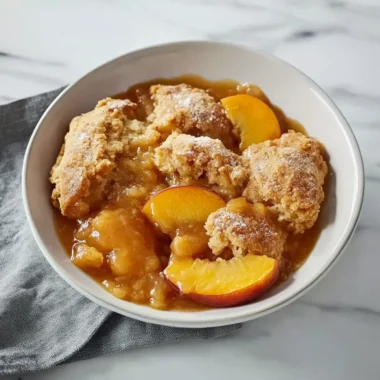 fresh peach cobbler image 1