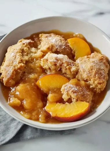 fresh peach cobbler image 1