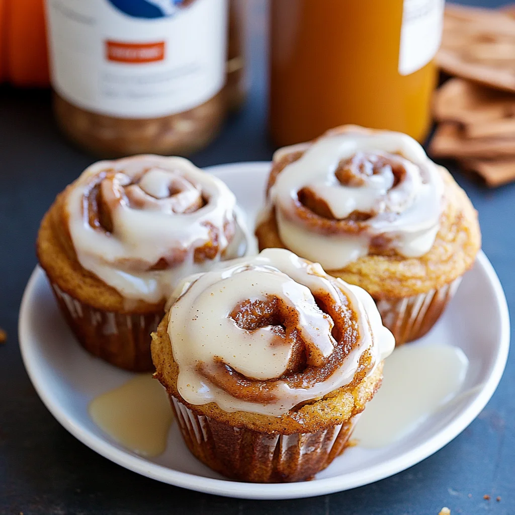 pumpkin cinnamon roll muffins image 5