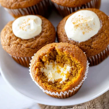pumpkin muffins with cream cheese image 1