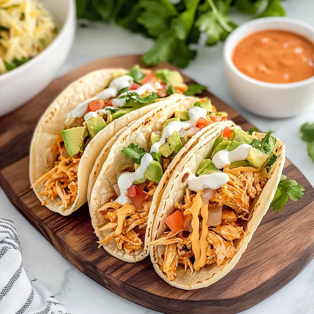 queso chicken tacos image 1