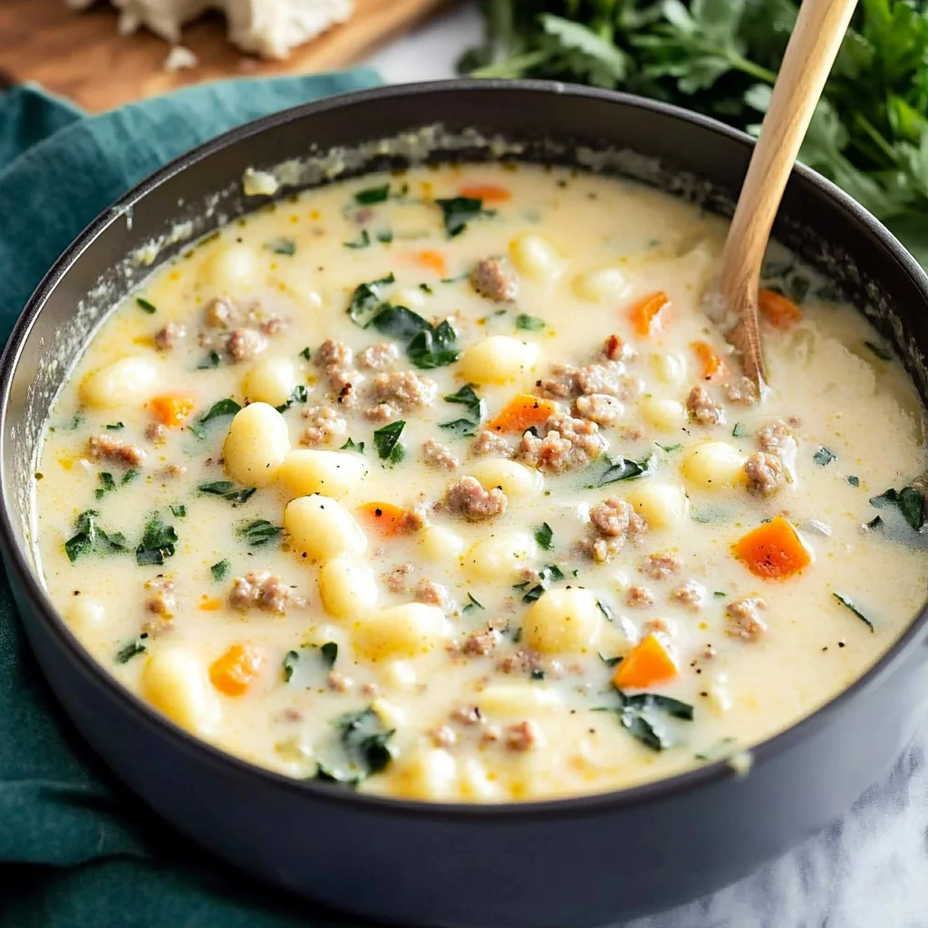 sausage gnocchi soup image 5