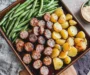 sausage potatoes and green beans