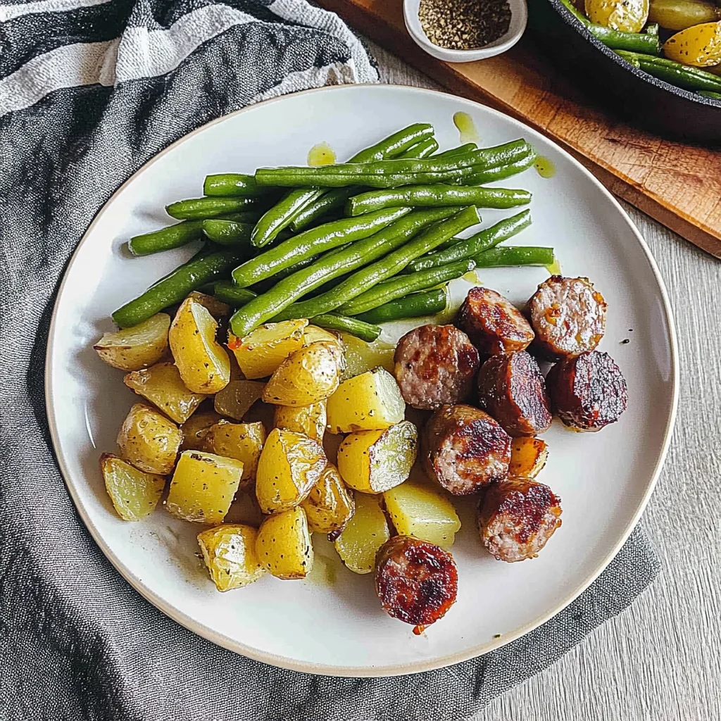 sausage potatoes and green beans image 5