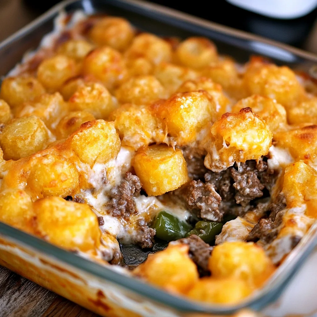 tatertot casserole recipe beef image 1