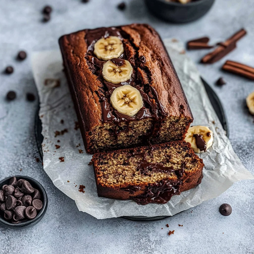 chocolate banana bread image 1