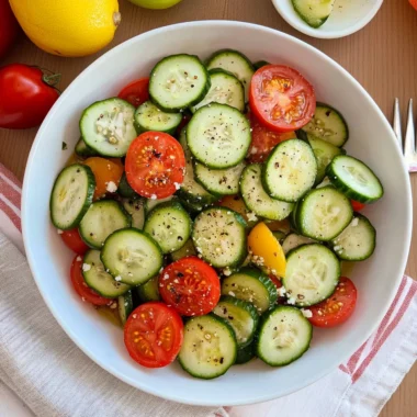 cucumber and tomato salad with vinegar image 1